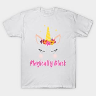 Magically Black Unicorn Lover Gift T-Shirt